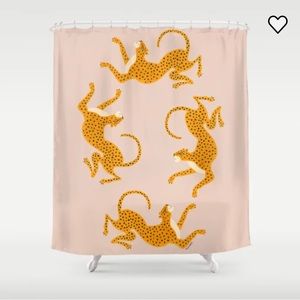 Pink Leopard Print Shower Curtain
